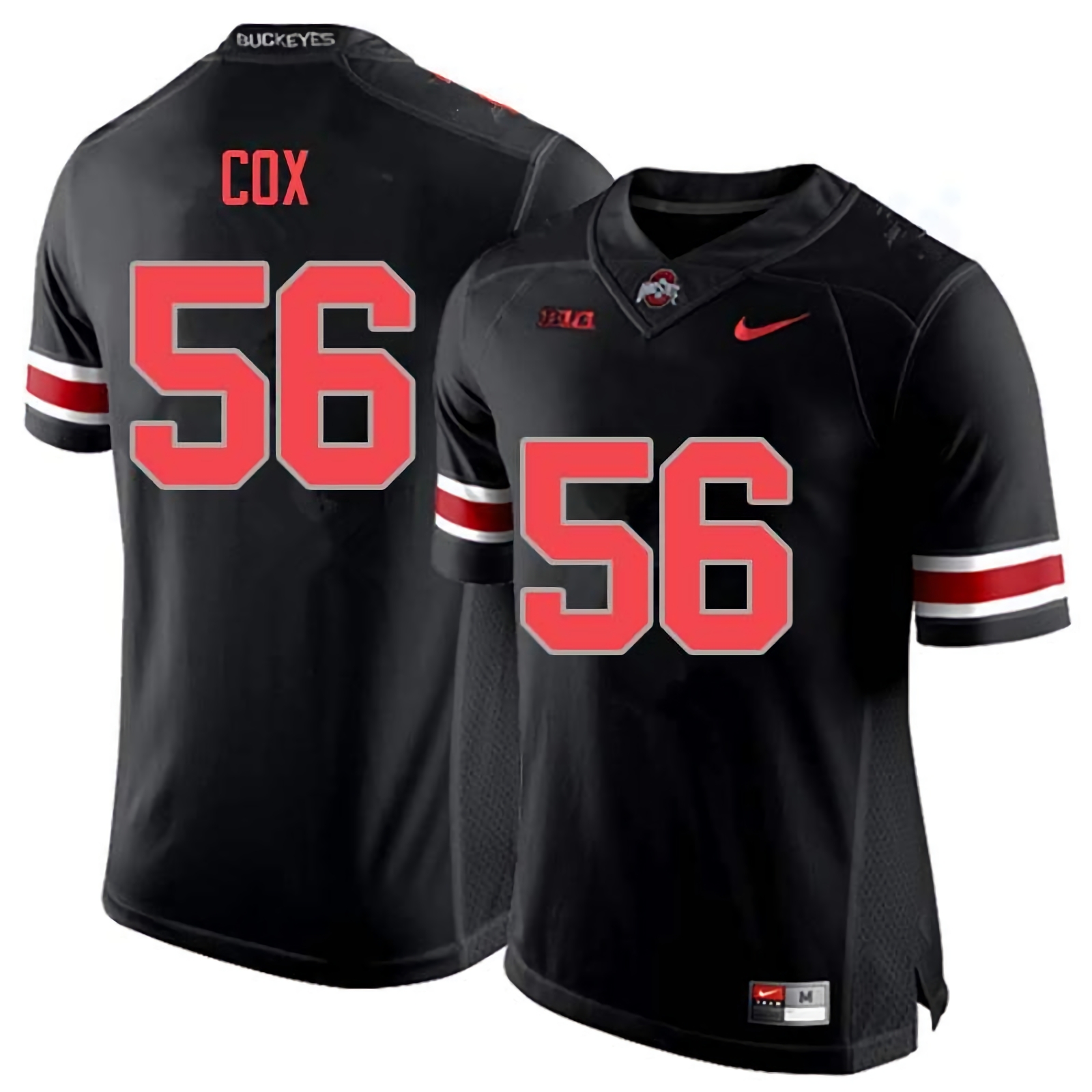 Aaron Cox Ohio State Buckeyes Men's NCAA #56 Nike Blackout College Stitched Football Jersey NOT6856NX